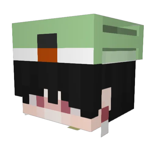 DreatBR Minecraft avatar head, 3D render