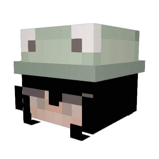 Drecarious Minecraft avatar head, 3D render