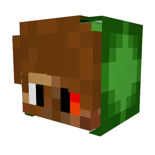 Dreck26 Minecraft avatar head, 3D render