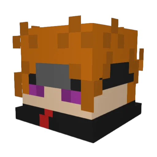 DreckigeZiege Minecraft avatar head, 3D render