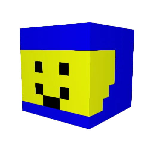 Dreckiger_ Minecraft avatar head, 3D render