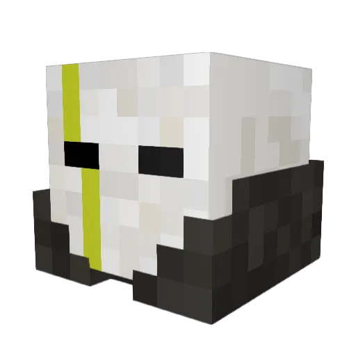 Dredfel Minecraft avatar head, 3D render