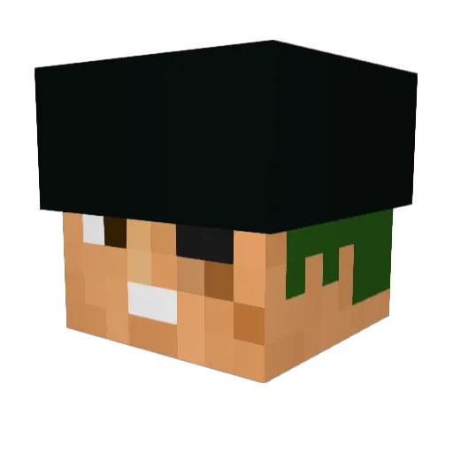 DredgenCull Minecraft avatar head, 3D render