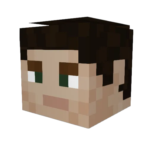 Dredgeon Minecraft avatar head, 3D render