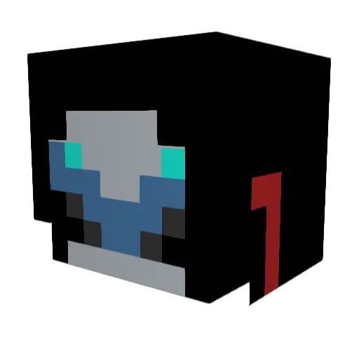 Dredsnake Minecraft avatar head, 3D render