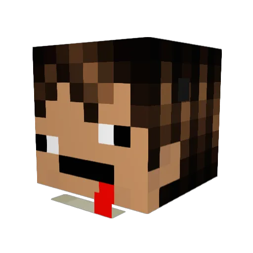 Dreekostar Minecraft avatar head, 3D render