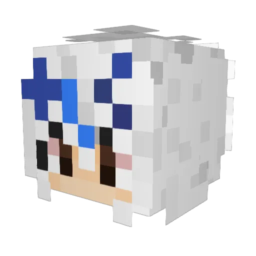 Dreelad Minecraft avatar head, 3D render