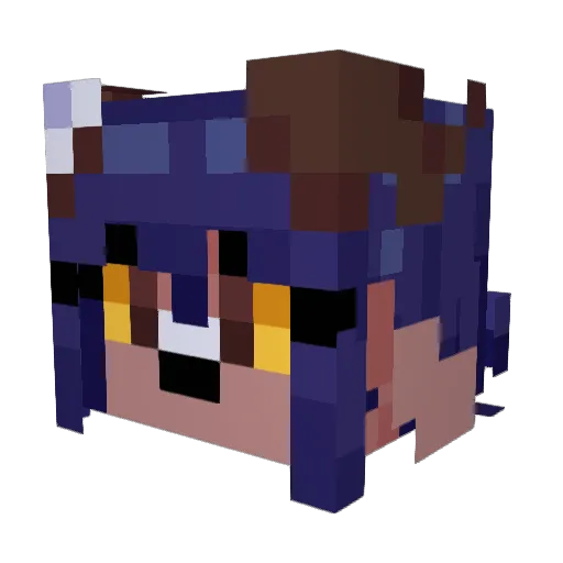 Dreezu Minecraft avatar head, 3D render