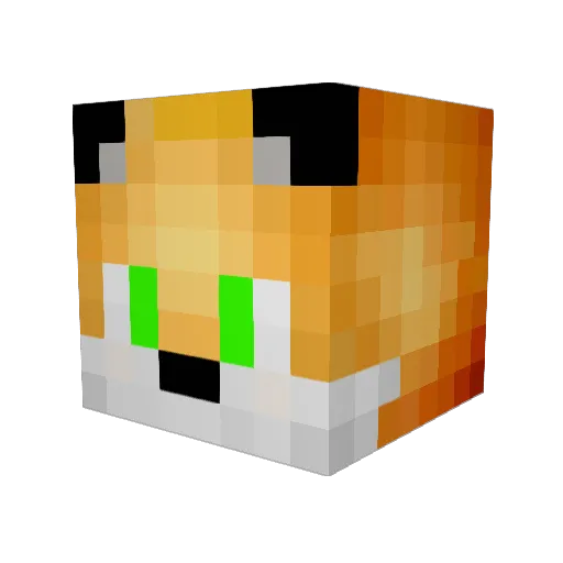 Dreg Minecraft avatar head, 3D render