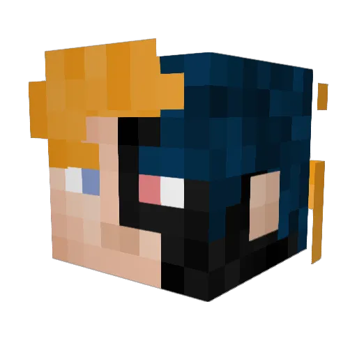 Dregen35 Minecraft avatar head, 3D render