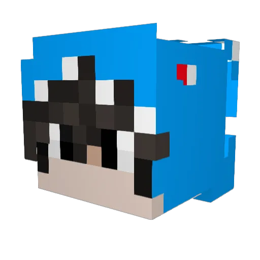 DregenSama Minecraft avatar head, 3D render