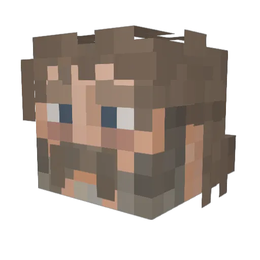 Dregern Minecraft avatar head, 3D render