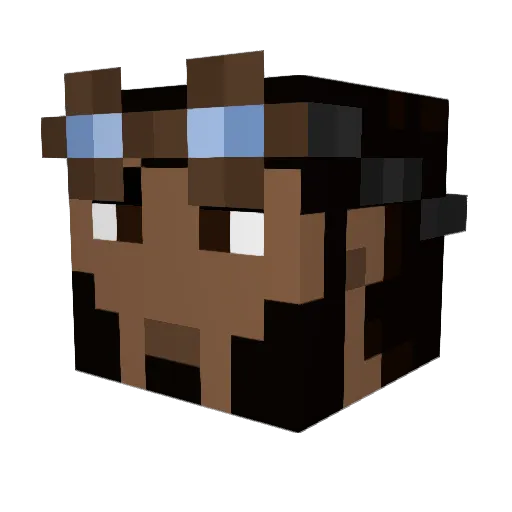 Drehx Minecraft avatar head, 3D render