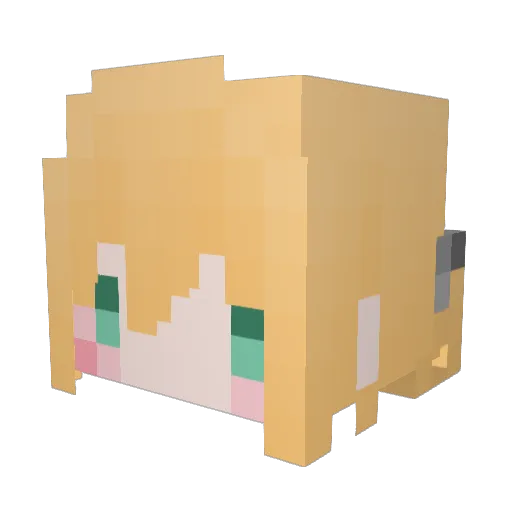 DreiBismarck Minecraft avatar head, 3D render