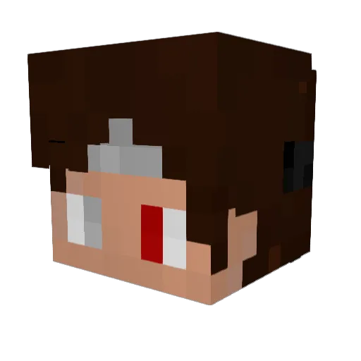 Dreigonn Minecraft avatar head, 3D render