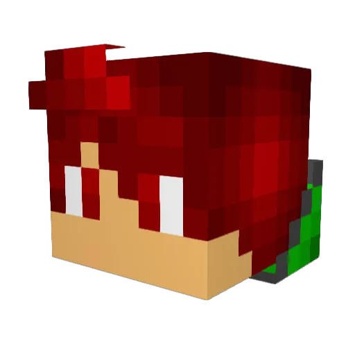 DreikF2 Minecraft avatar head, 3D render
