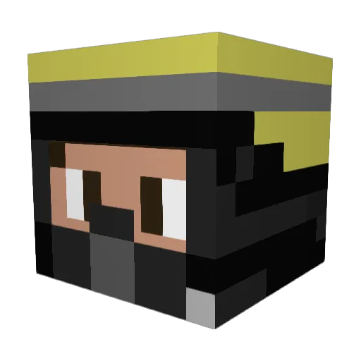 Dreise Minecraft avatar head, 3D render