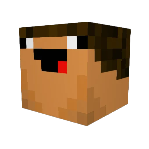 Dreisey Minecraft avatar head, 3D render
