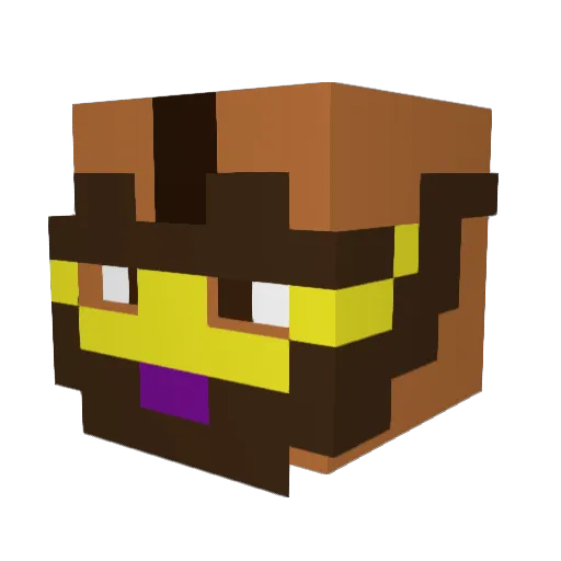 Dreiton_ Minecraft avatar head, 3D render