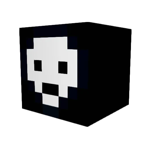 Dreivick Minecraft avatar head, 3D render