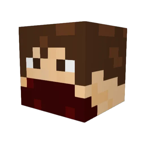 Drekamor Minecraft avatar head, 3D render