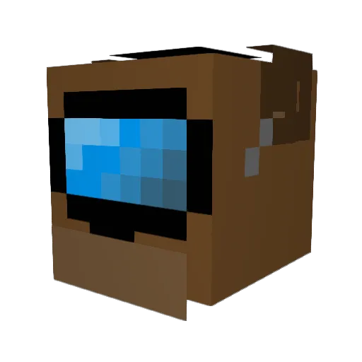 Drelep Minecraft avatar head, 3D render
