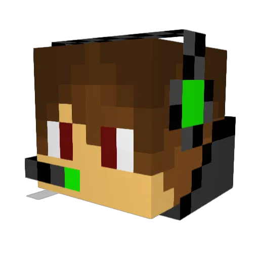 Drellgor Minecraft avatar head, 3D render
