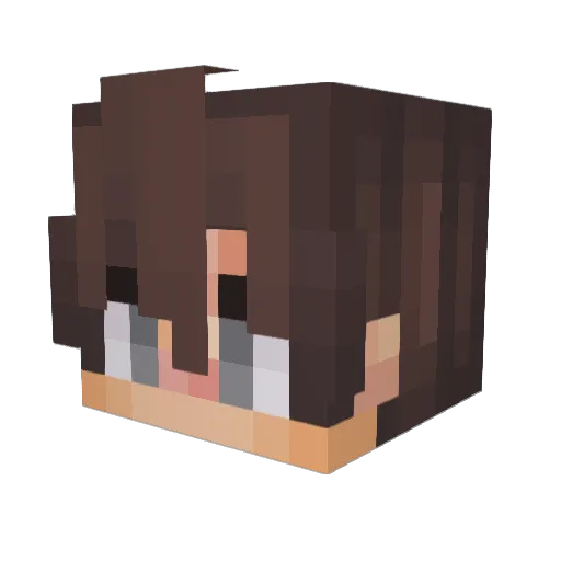 Drelx Minecraft avatar head, 3D render