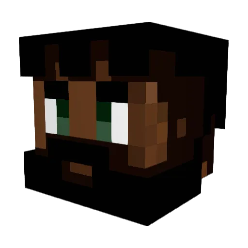 Drelyth Minecraft avatar head, 3D render