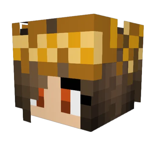 Drem0ra Minecraft avatar head, 3D render