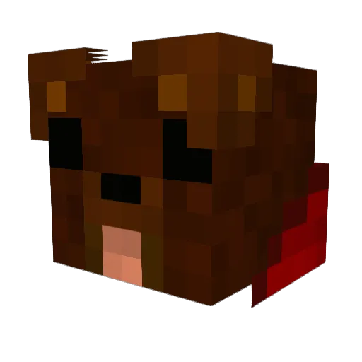 Dremoros Minecraft avatar head, 3D render