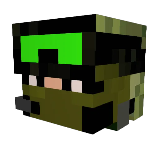 Drenboy Minecraft avatar head, 3D render