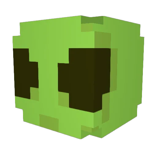 DreonGL Minecraft avatar head, 3D render