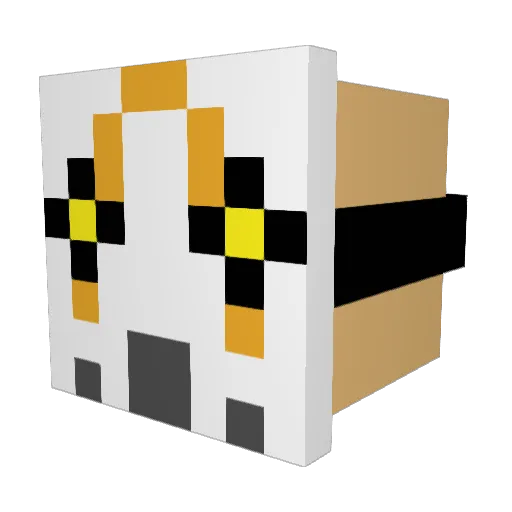 Drepboy Minecraft avatar head, 3D render
