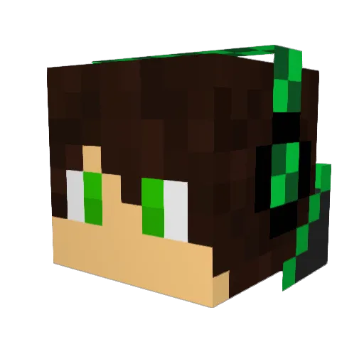 Drepikx Minecraft avatar head, 3D render