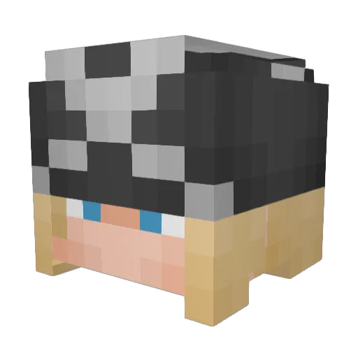Dreppest Minecraft avatar head, 3D render
