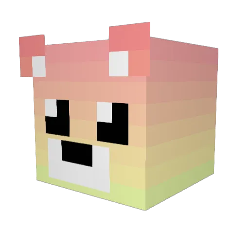Dreradia Minecraft avatar head, 3D render