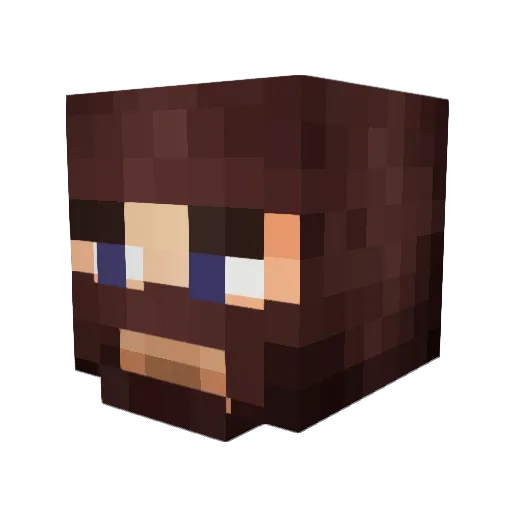 Dressperado Minecraft avatar head, 3D render