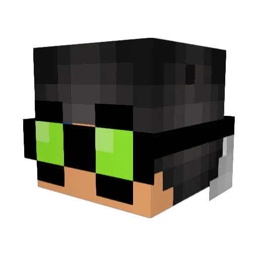 Dretnoth Minecraft avatar head, 3D render
