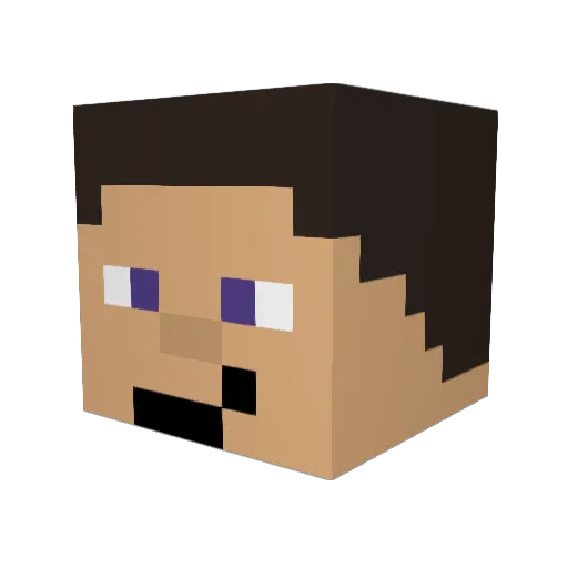 Drew62199 Minecraft avatar head, 3D render