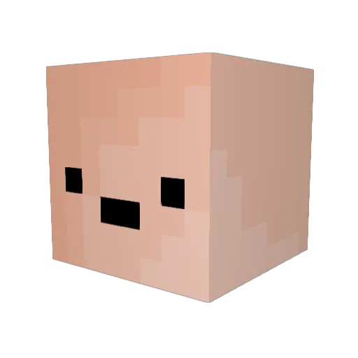 Drew62 Minecraft avatar head, 3D render