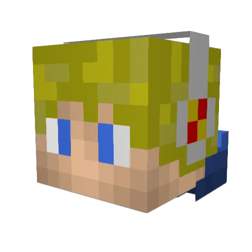 DrewB2005 Minecraft avatar head, 3D render