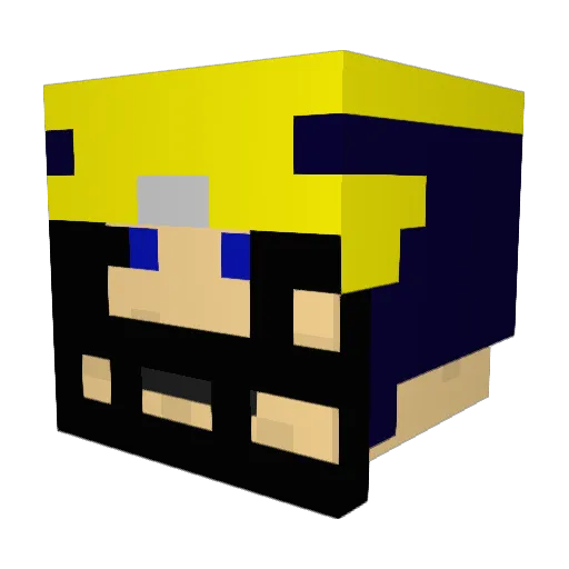 DrewB321 Minecraft avatar head, 3D render