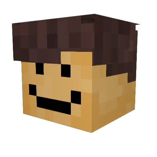 DrewBreeze4 Minecraft avatar head, 3D render