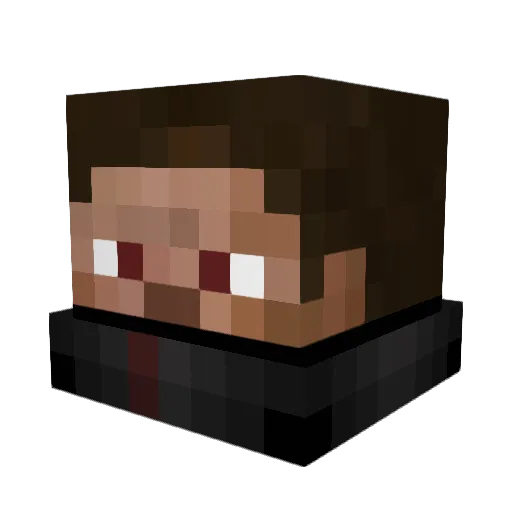 DrewHer97 Minecraft avatar head, 3D render