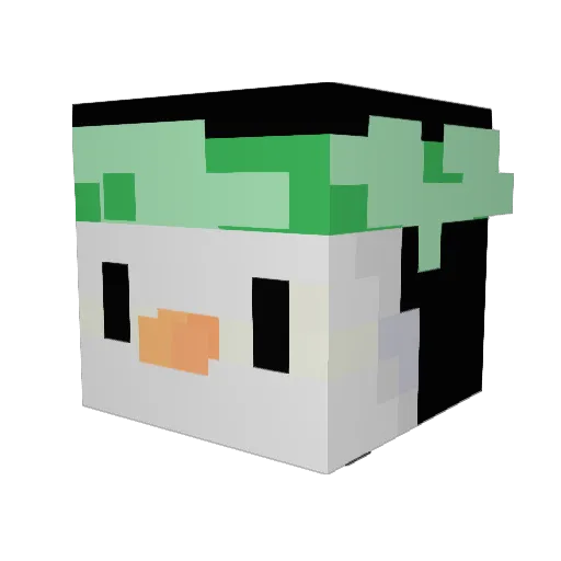 DrewIsTrue Minecraft avatar head, 3D render