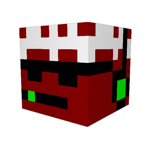 DrewOtter Minecraft avatar head, 3D render