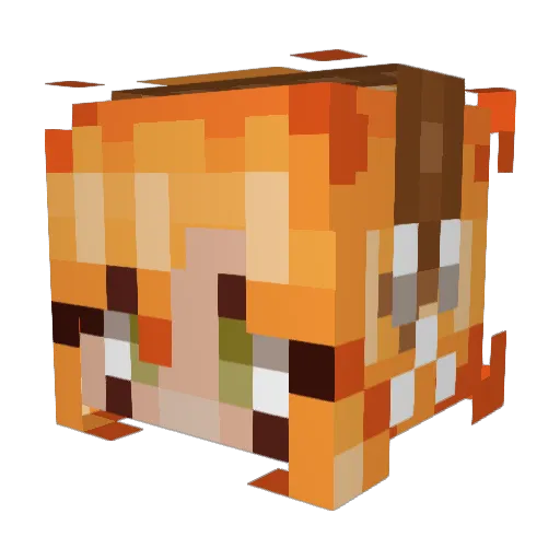 DrewPerson Minecraft avatar head, 3D render