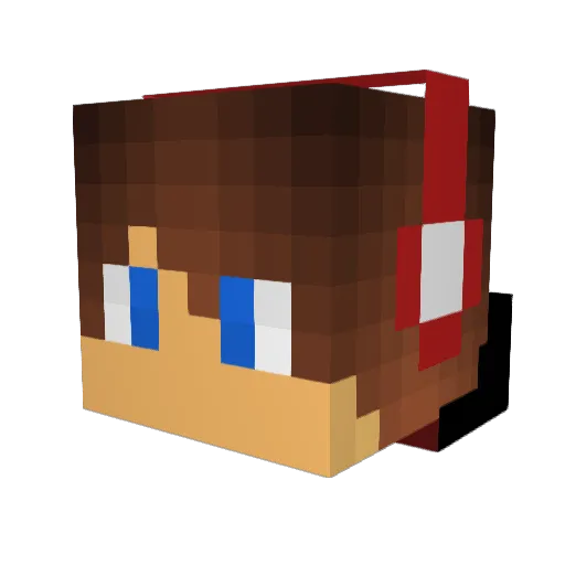 DrewSterr Minecraft avatar head, 3D render