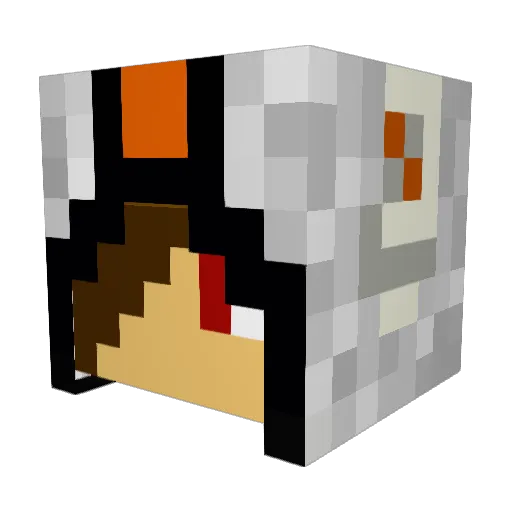 DrewTheGreat123 Minecraft avatar head, 3D render